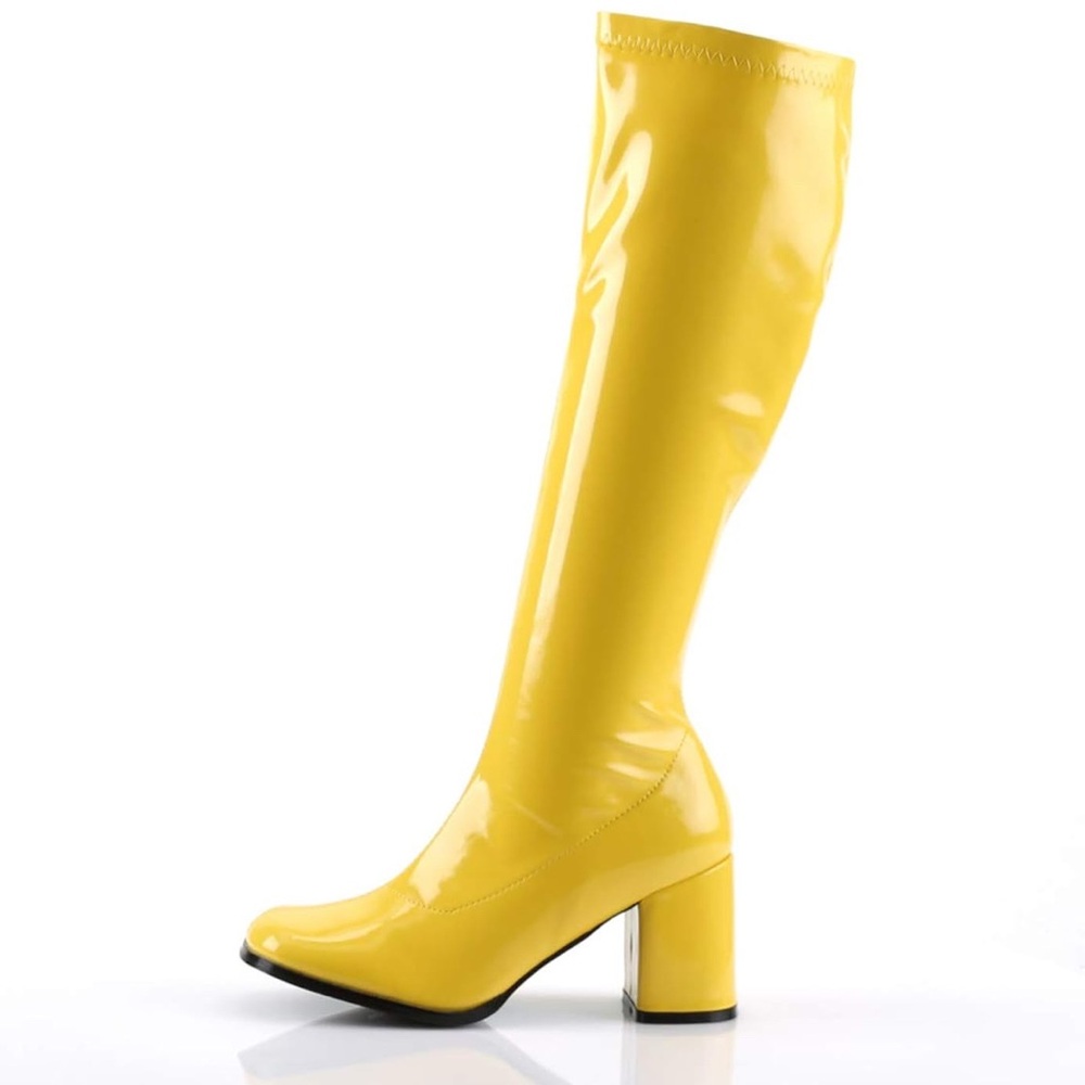 Yellow Knee-High Boots